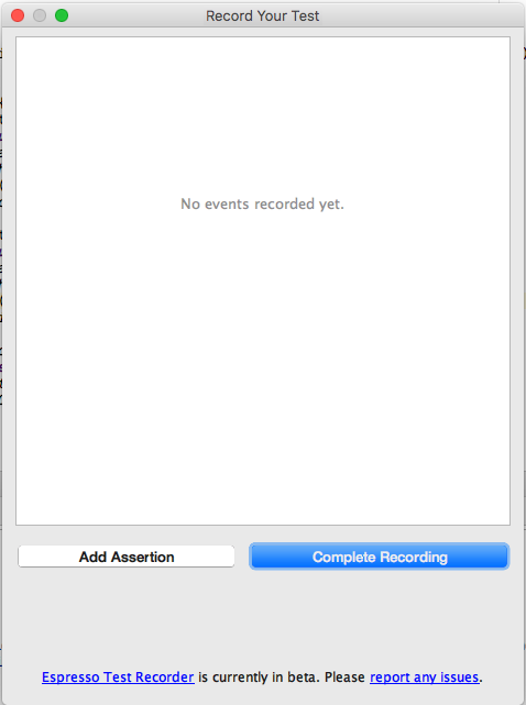 Record your test tab on Espresso screen recorder