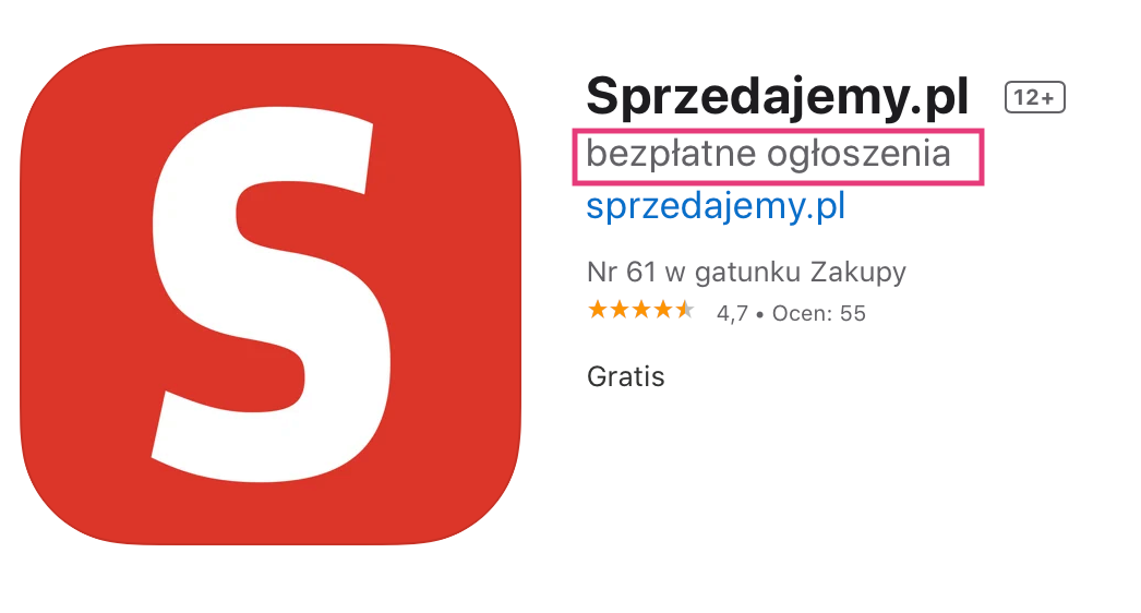 Sprzedajemy.pl icon in App Store