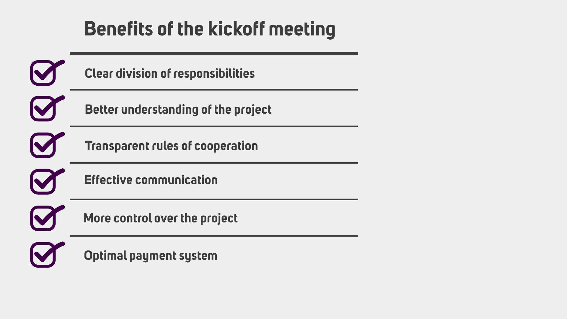 kickoff meeting benefits
